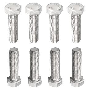 M12x45mm(DxH) Hex Bolts - 8Pack - Good for Machine Tools - 304 Stainless Steel Hexagon Head Screws