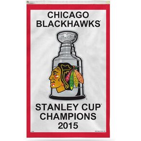 لافتة كأس ستانلي مرخصة رسميًا من NHL Chicago Blackhawks 2015 مقاس 3 × 5 أقدام. in Kuwait