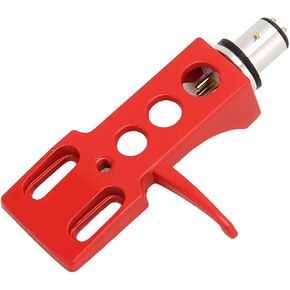 Turntable Headshell, Universal LP Turntable Phono Headshell Cartridge Replacement with 4 Wires(Red)
