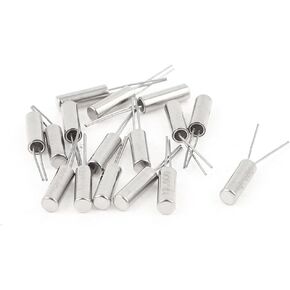 حافظة مذبذب كريستال أسطواني من uxcell a14073000ux0192 DIY، 12 ميجاهرتز، 15 قطعة، 2 مم × 6 مم، لون فضي in Saudi Arabia