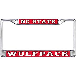 North Carolina State Wolfpack Metal License Plate Frame for Front or Back of Car Officially Licensed