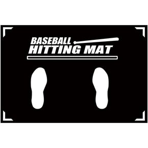Baseball and Softball Batter Stance Training Mat, Baseball Aid Hitting Batting Practice Mat with Toes Facing Place Softball Batting Cage Practice Hitting Mat, Baseball Training Accessories