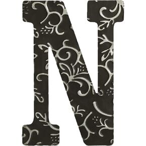 COLLECTIVE HOME - Metal Letters for Wall Decor, 13.75" Black Embossed Metal Alphabet, Antique Wall Decor, Farmhouse Wall Haning Signs, Rustic Letters for Home Bedroom Office (S)