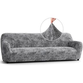 PAULATO BY GA.I.CO. Sofa Slipcover - Stretch Couch Cover - Stylish Cushion Sofa Cover - Soft Polyester Fabric Slip Cover - 1-Piece Form Fit Washable Protector for Pet - Microfibra - Venezia Cream