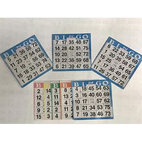 Bingo Paper Game Cards - 1 Card - 5 Bingo Sheets - 300 Books - Standard Size (4" Square) - 5 Colors, Made in USA