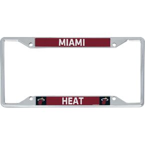 Desert Cactus Miami Heat License Plate Frame Team NBA Metal Car Tag Holder for Front or Back of Car Officially Licensed (Team Name)