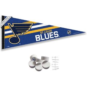 St. Louis Blues Pennant Flag and Wall Tack Pads Mounts