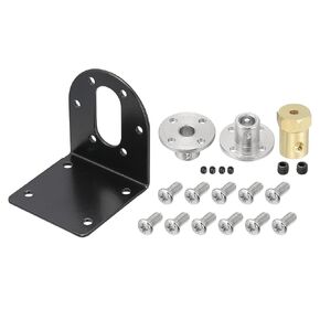 MECCANIXITY Rigid Flange Coupling 2pcs 6 x 10 x 12mm Motor Connector with 6mm Hex Coupling and Geared Motor Mounting Bracket Holder