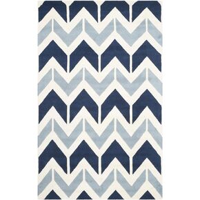 SAFAVIEH Chatham Collection 2' x 3' Dark Blue / Light Blue CHT756N Handmade Geometric Premium Wool Accent Rug