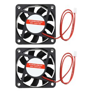 Create idea 2Pcs 24V 6015 Brushless Fan 6015 24V DC Brushless Cooling Fan Accessories for Camera Inverter Cabinet Refrigerator DVR TV Box Projector