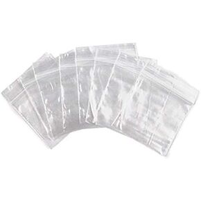 100 CT Resealable Mini Zipper Polly Bags 2 Mil Clear (2" x 2")