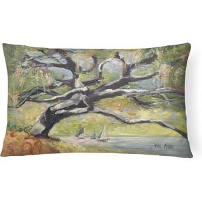Caroline's Treasures JMK1021PW1216 Pelican view Canvas Fabric Decorative Pillow Machine Washable, Indoor Outdoor Decorative Pillow for Couch, Bed or Patio, 12HX16W