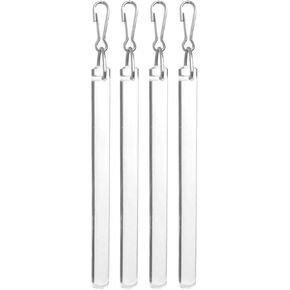 30 inch (2.5 feet) 4 Pack Clear Acrylic Curtain or Blind Wand Rod 1/2-inch-Thick with Snap Hooks