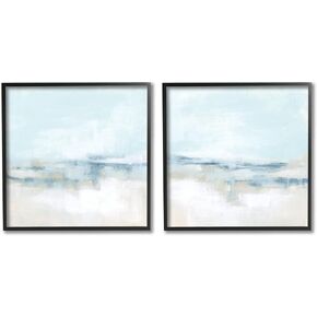Stupell Industries Abstract Blue Atmospheric Landscape 2pc Set Framed Wall Art, Design by June Erica Vess