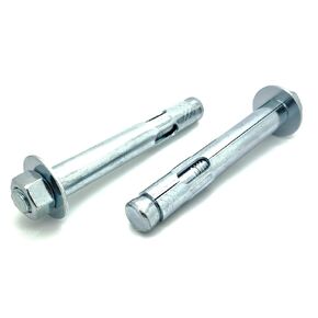 Four (4) 5/8" x 4-1/4" Zinc Plated Hex Nut Sleeve Anchor Bolts (BCP994)
