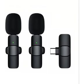 K9 Professional Wireless Lavalier Lapel Microphone for iPhone, iPad - Cordless Omnidirectional Condenser Recording Mic for Interview Video Podcast Vlog YouTube (K9IOS1-2)