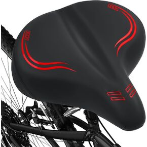 Oversized Bike Seat Compatible with Peloton Bike & Bike+, Replacement Wide Bike Seat Cushion for Peloton Spin Bike Road or Exercise Bike, Bicycle Saddle for Women & Men, Accessories for Most Bikes