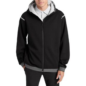 Kenneth Cole Men's Double-Faced Active Knit Zip Hoodie