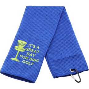 TSOTMO Golfing Golf Towel with Clip Disc Golf Towel for Golf Course Exercise Disc Golf Player Coach Gift (DAY for DISC)