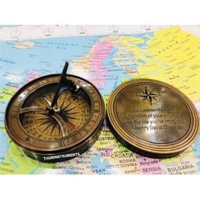 Go Confidently in The Direction of Your Dreams 18th Century Sundial Compass Rustic Vintage Home Decor Gifts