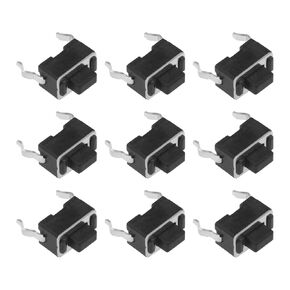 The Lord of the Tools 50PCS 2pin Micro Switch Tactile Push Button Switch Mini Tact Switch 3.5x6x5mm for Household Appliances and Small Toys Black
