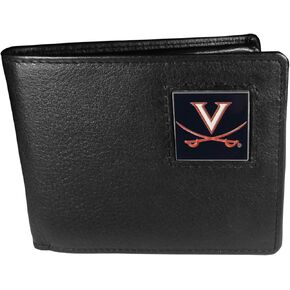 NCAA Siskiyou Sports Mens Virginia Cavaliers Leather Bi-fold Wallet One Size Black