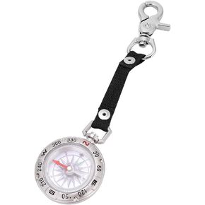 Zinc Alloy Camping Hiking Portable Pocket Watch with Keychain for Outdoor Accessories