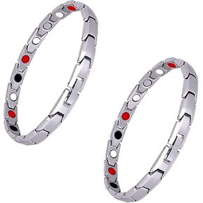 Lymph Drainage Bracelet for Women Men,7MM Wide Imagineitem Lymph Detox Bracelet,Hematite Therapeutic Slimming Bracelet,Energy Protection Health Yoga Bracelet in Kuwait