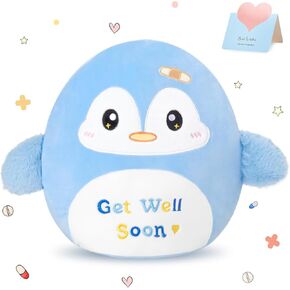 Athoinsu 12" Get Well Soon Unicorn Led Plush Pillow Soft Sofa Cushion Squishy Plushie Toy Cute Stuffed Animal Room Decor Feel Better Gifts for Recovering Patient