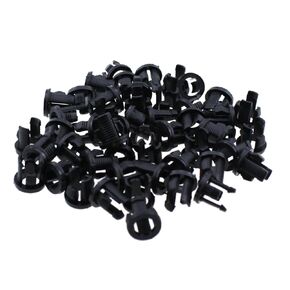 50PCS 3mm Plastic Lampholders LED Bulb Diode Holders Black Clipboard Mounting Sockets for Printed Circuit Board and Electronic Display