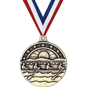 Rowing Medals, 2" Gold Rowing Medal Award with Free Custom Engraving Prime