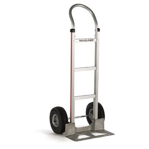 Magliner HMK111UA4 Aluminum Hand Truck, Horizontal Loop Handle, 18" x 7-1/2" Aluminum Diecast Nose Plate, 500 lb Capacity
