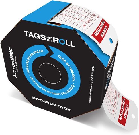 100 Tags by-The-Roll, Ladder Inspection Tags with Record, US Made OSHA Compliant Ladder Tags, Waterproof PF-Cardstock, Resists Tears, 6.25"x3", TAR703 in Saudi Arabia