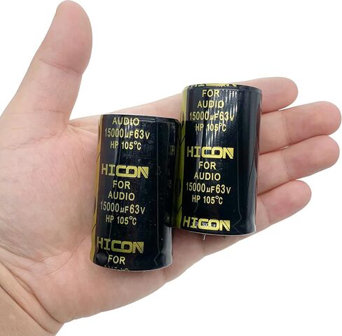 2Pcs 63v 15000UF Snap in Electrolytic Capacitor 35X60mm(1.38x2.38in) for Audio Amplifier,High Frequency Aluminum Electrolytic Capacitors Audio Capacitor, Radial Large Can Type Electrolytic Cap in Saudi Arabia