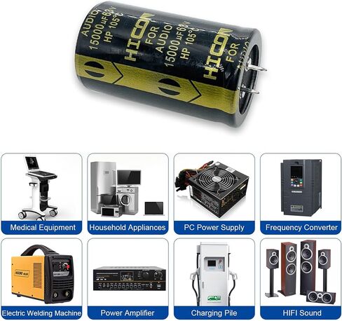 2Pcs 63v 15000UF Snap in Electrolytic Capacitor 35X60mm(1.38x2.38in) for Audio Amplifier,High Frequency Aluminum Electrolytic Capacitors Audio Capacitor, Radial Large Can Type Electrolytic Cap in Saudi Arabia