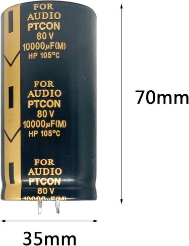 2Pcs 63v 15000UF Snap in Electrolytic Capacitor 35X60mm(1.38x2.38in) for Audio Amplifier,High Frequency Aluminum Electrolytic Capacitors Audio Capacitor, Radial Large Can Type Electrolytic Cap in Saudi Arabia