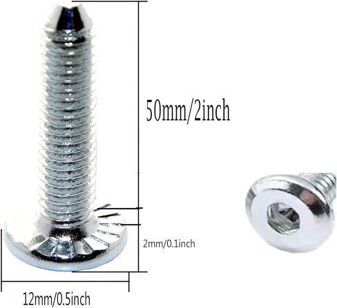 50PCS M6x25mm Stainless Steel Flat Head Hex Socket Hex Bolt Screws Countersunk Connector Fasteners for Furniture in Saudi Arabia
