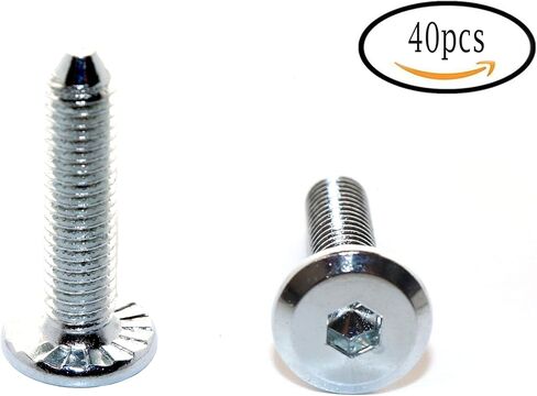 50PCS M6x25mm Stainless Steel Flat Head Hex Socket Hex Bolt Screws Countersunk Connector Fasteners for Furniture in Saudi Arabia