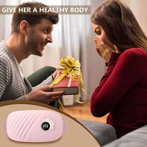 Portable Heating Pads for Cramps, Period Heating Pad for Cramps 5s Fast Heating with 3 Heating Levels and 3 Vibration Massage Modes, Back or Belly Pain Relief Heating Pad for Women and Girl in Saudi Arabia