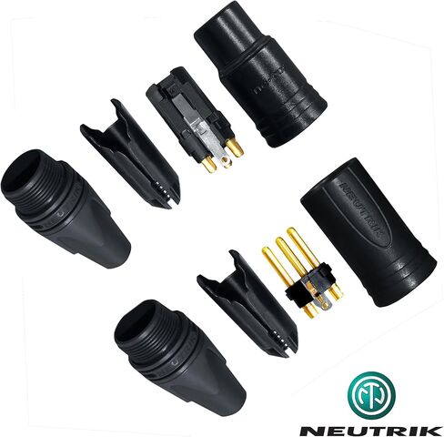 4 وحدات - 3 أقدام - كابل WBC-PRO-QUAD فائق الصمت والمرن ومتوازن على شكل نجمة مع مقابس Neutrik ذكر وأنثى XLR وسترة تويد سوداء in Saudi Arabia