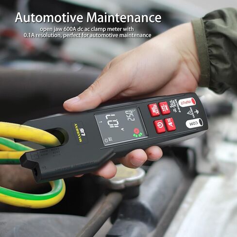 DC AC Clamp Meter 6000 Counts True RMS Digital Multimeter Amp Resistance Frequency Live Check V-Alert Continuity Voltage Tester with Back Clip in Saudi Arabia
