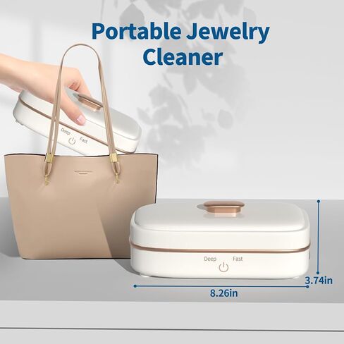 منظف ​​المجوهرات بالموجات فوق الصوتية 48 كيلو هرتز، منظف المجوهرات بالموجات فوق الصوتية، منظف صوتي احترافي مع تشغيل بلمسة واحدة، منظف بالموجات فوق الصوتية للخواتم والنظارات والمجوهرات، in Kuwait