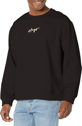 HUGO Men's Script Logo Pullover Crewneck Shirt in Saudi Arabia