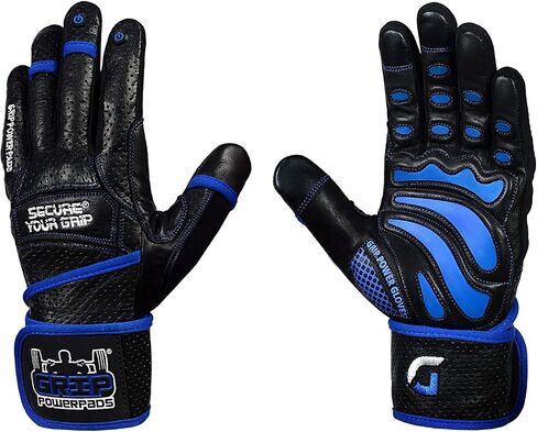 Elite Leather Gym Gloves with Built in 2" Wide Wrist Wraps Grip & Design for WeightLifting Power Lifting Bodybuilding & Strength Training Workout Exercises in Saudi Arabia