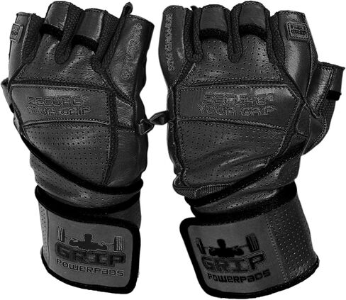 Elite Leather Gym Gloves with Built in 2" Wide Wrist Wraps Grip & Design for WeightLifting Power Lifting Bodybuilding & Strength Training Workout Exercises in Saudi Arabia