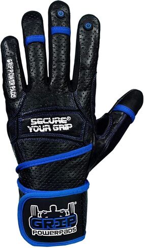 Elite Leather Gym Gloves with Built in 2" Wide Wrist Wraps Grip & Design for WeightLifting Power Lifting Bodybuilding & Strength Training Workout Exercises in Saudi Arabia