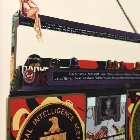 Empire Art Direct "CIA Boombox مجموعة فنية ثلاثية الأبعاد مصنوعة يدويًا، تحت الزجاج، مغطاة بإطار صندوق ظل أسود، جاهزة للتعليق، غرفة المعيشة، غرفة النوم والمكتب، 25 بوصة × 25 بوصة × 1.4 بوصة in Saudi Arabia