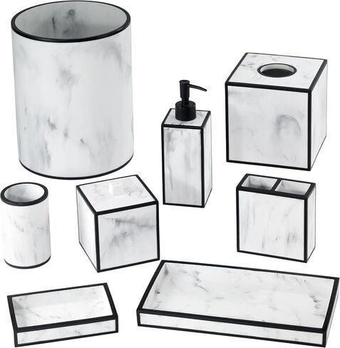 Avanti Linens - Covered Jar, Guest Bathroom Essentials, Modern Inspired Home Decor (Jasper Collection) in Saudi Arabia