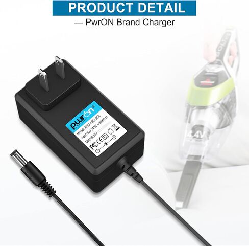 PwrON AC Adapter 18V for Bissell Bolt 14.4V Lithium Battery Max Pet Hair Eraser 1954 2133 Series 1610368 1608660 19542 19543 1782 17823 Bissell Cordless Vacuum Power Cord in Saudi Arabia