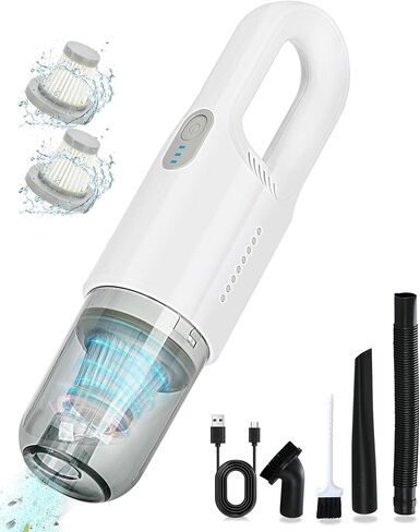 Handheld Vacuum Cordless, 12000PA Strong Suction Hand Vacuum, Lightweight Handheld Pet Vacuum, Wireless Handheld Car Vacuum Cleaner for Car Home and Office in Saudi Arabia